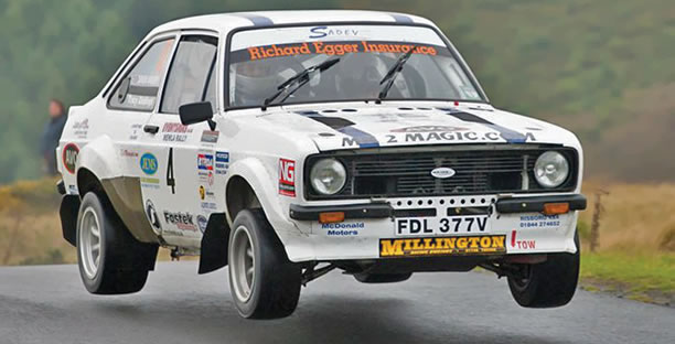 Mk2 Escort Rally Car Specialists Working on setup of Simon Maugers winning 